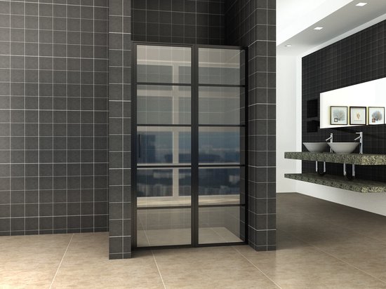Foto: Woon discounter nl torno 70 x 200 6mm douchedeur nano coating easy clean douchewand 106070