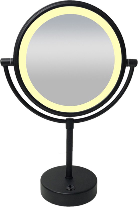 Make-Up Spiegel / Scheerspiegel Saniclass Exclusive 17cm Wandmontage 7x vergrotend Chroom - Megadump Tiel