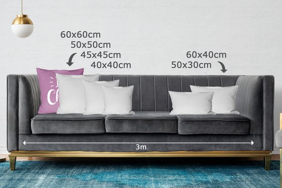 Sierkussen - Just Chill Sur Fond Violet - Multicolore - 60 Cm X 60 Cm