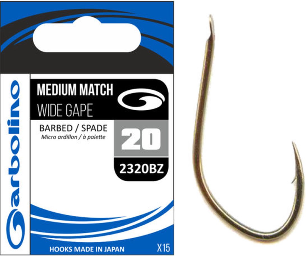 Garbolino Medium Match Round Bend Barbed-Spade (15 pcs) - Maat : 16
