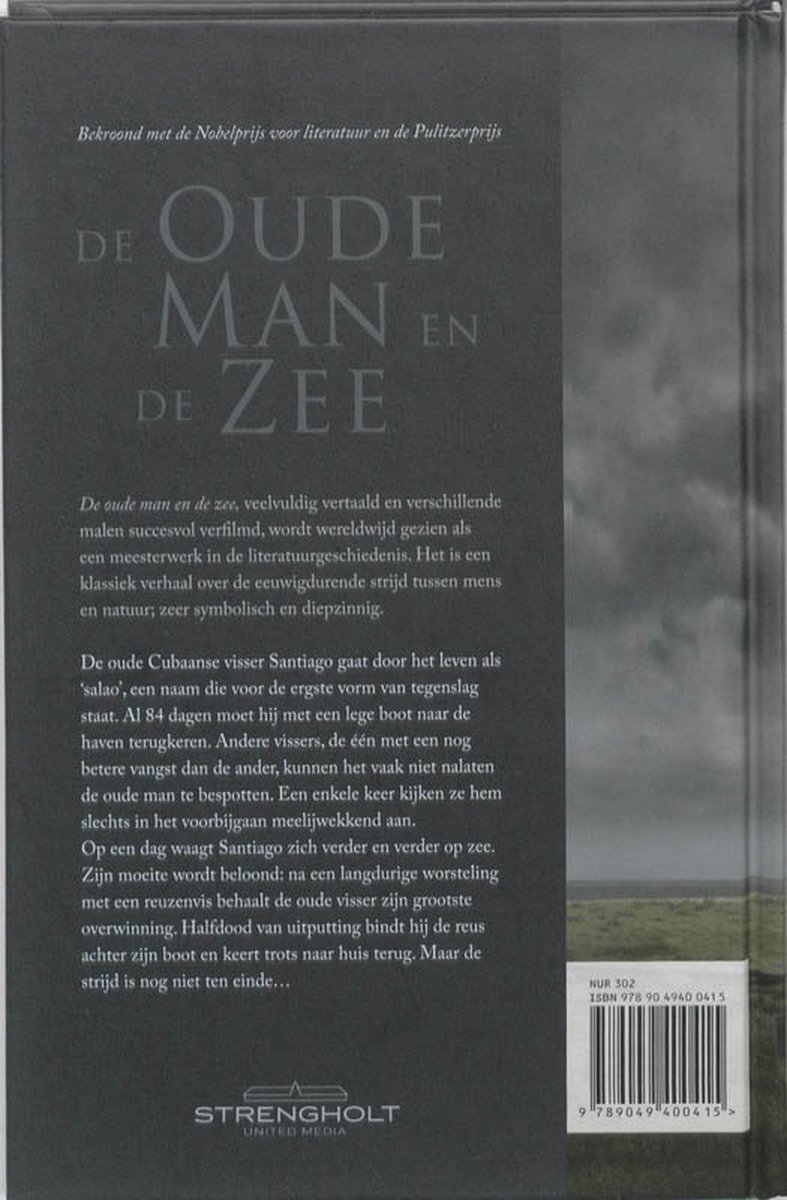 De oude man en de zee - back cover