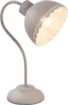 Bureaulamp 15*25*35 cm E27/max 1*60W Grijs Ijzer, Kunststof Rond Tafellamp