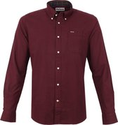 Barbour - Overhemd Uxbridge Donkerrood - L - Heren - Tailored-fit