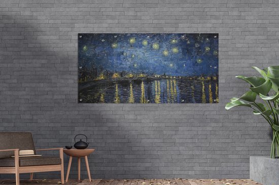 Décoration murale extérieure Nuit étoilée sur l'Orsay Paris - Vincent Van Gogh - 160x80 cm