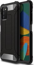 Armor Hybrid Back Cover - Samsung Galaxy A03s Hoesje - Zwart