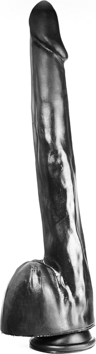 Goedkoopste 515 line Dildo met zuignap 32 cm - zwart