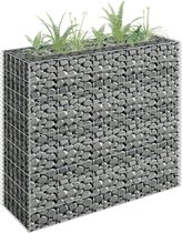 vidaXL Gabion plantenbak verhoogd 90x30x90 cm gegalvaniseerd staal