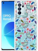 Oppo Reno6 Pro 5G Hoesje Blue bird - Designed by Cazy