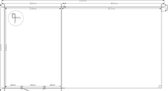 Blokhut met overkapping lessenaar dak 250 x 350 +400cm