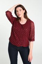 Cassis - Female - T-shirt met stippen  - Bordeaux