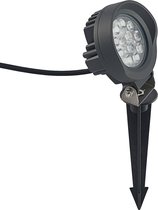 Lindby - LED buitenlamp - 1licht - aluminium, glas - H: 33.4 cm - donkergrijs - Inclusief lichtbron