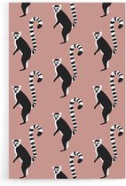 Walljar - Monkey Pattern - Dieren poster
