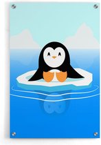 Walljar - Water Pinguïn - Muurdecoratie - Plexiglas schilderij