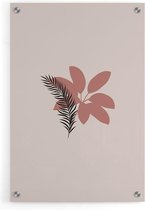 Walljar - Tropical Flower - Muurdecoratie - Plexiglas schilderij