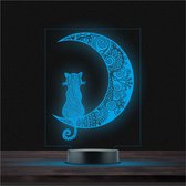 Lampe Led Avec Gravure - RGB 7 Couleurs - Moon Kat
