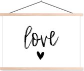 Posterhanger incl. Poster 90x60 cm - Schoolplaat - Love - Quotes - Spreuken - Textielposter - Blanke latten - Vaderdag cadeau - Geschenk - Cadeautje voor hem - Tip - Mannen