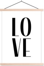Posterhanger incl. Poster 60x80 cm - Schoolplaat - Spreuken - Quotes - Love - Textielposter - Blanke latten - Vaderdag cadeau - Geschenk - Cadeautje voor hem - Tip - Mannen