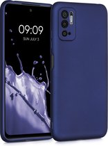 kwmobile telefoonhoesje voor Xiaomi Redmi Note 10 5G - Hoesje voor smartphone - Back cover in metallic blauw