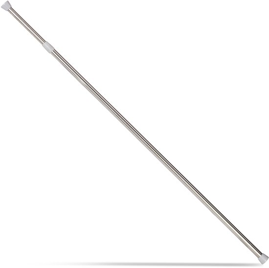 Tringle télescopique pour Rideaux et Rideaux de douche, réglable de 130 à 220 cm, Geen Embouts requis, Argent