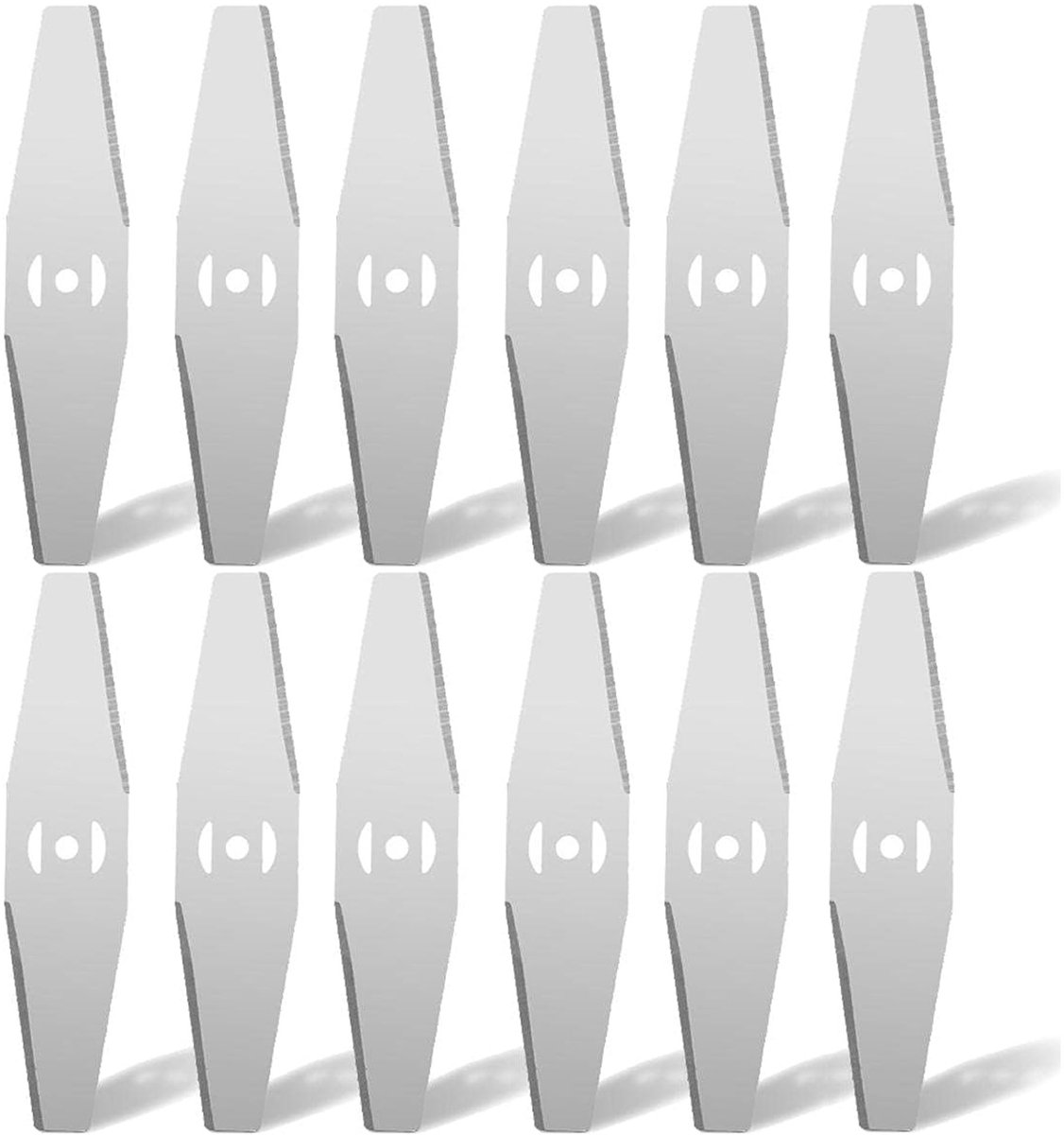 Dailygoods - Dailygoody - Metalen Gazonschaar Blades - 12 Stuks - Duurzaam en Roestvrij - Gazon Trimmer Accessoires - Geschikt voor 3-in-1 Maaiers - Hoogwaard
