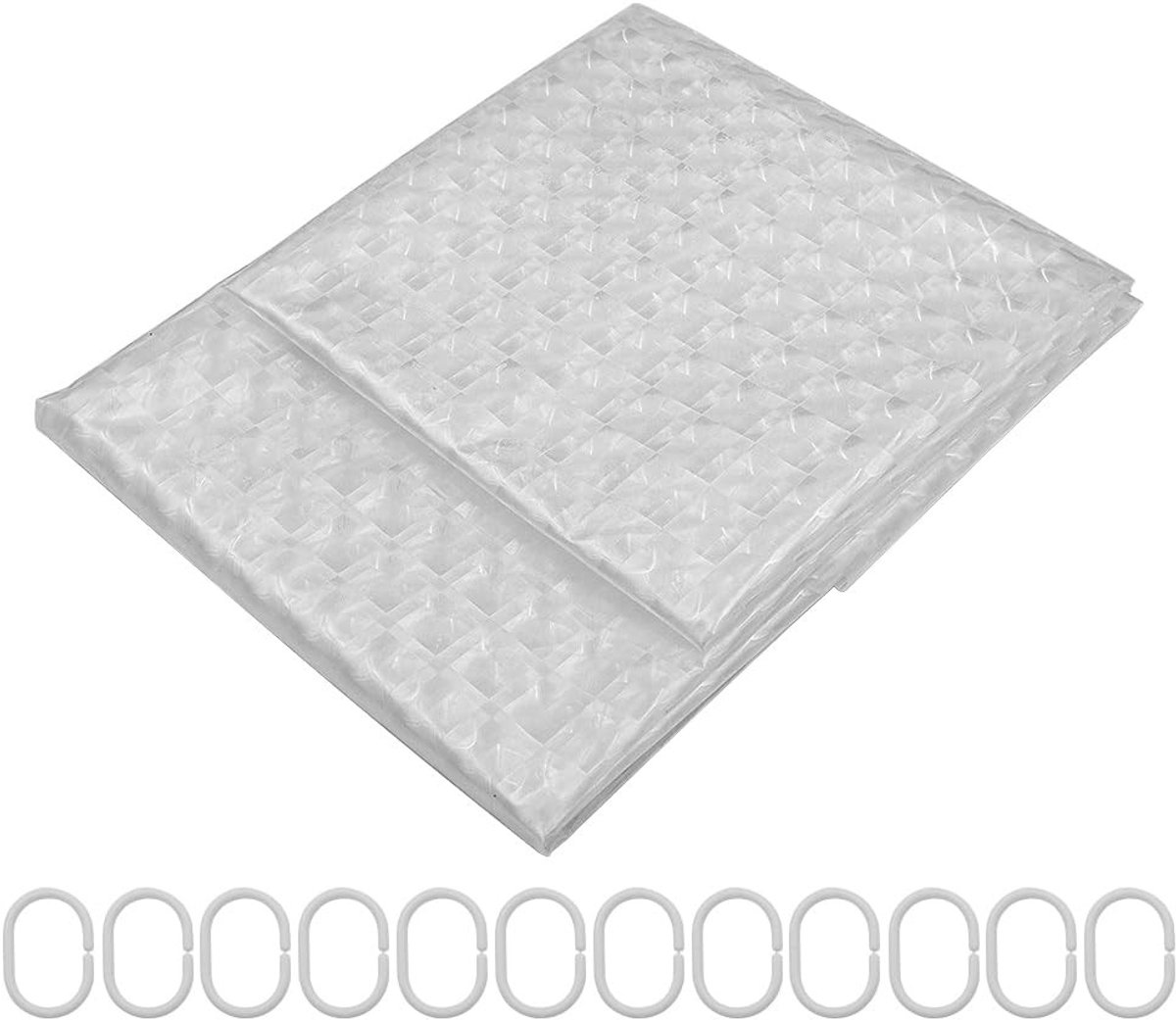 Dailygoods - Dailygoody - Helder Douchegordijn - Waterdicht - Schimmelbestendig - 180 x 180 cm - Semi-transparant - Geschikt voor badkamer - Premium kwaliteit