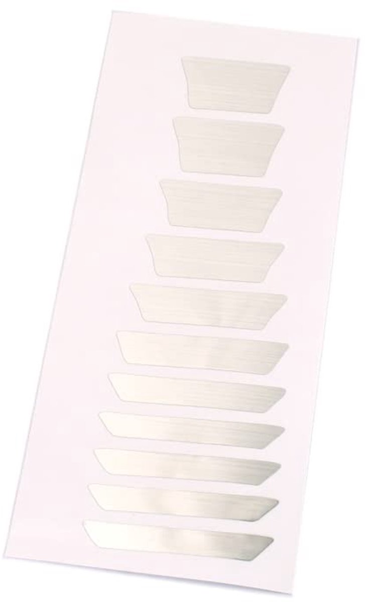 Dailygoods - Dailygoody - Gitaar toets Markers - DIY toets Sticker voor gitaar of bas - Zilver - Slijtvast en duurzaam - Geschikt voor elektrische en akoestische g