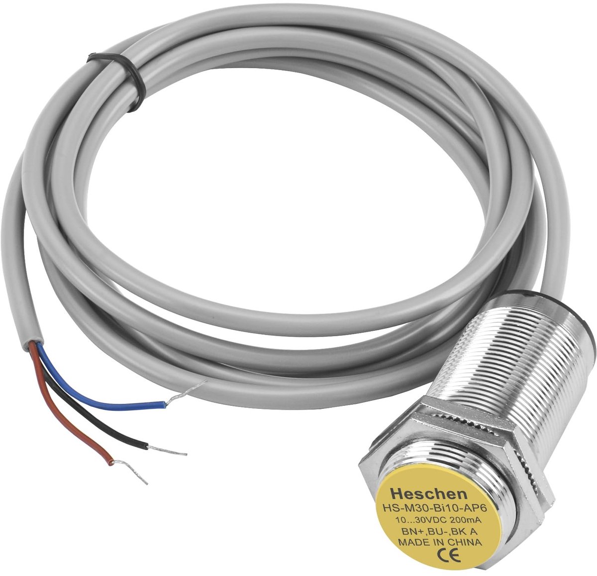Dailygoods - Dailygoody - Inductieve Nabijheidssensorschakelaar - 10mm - Ingebed cilindrisch type - DC10-30V - normaal open - Voor magnetische metalen - HS-M30...