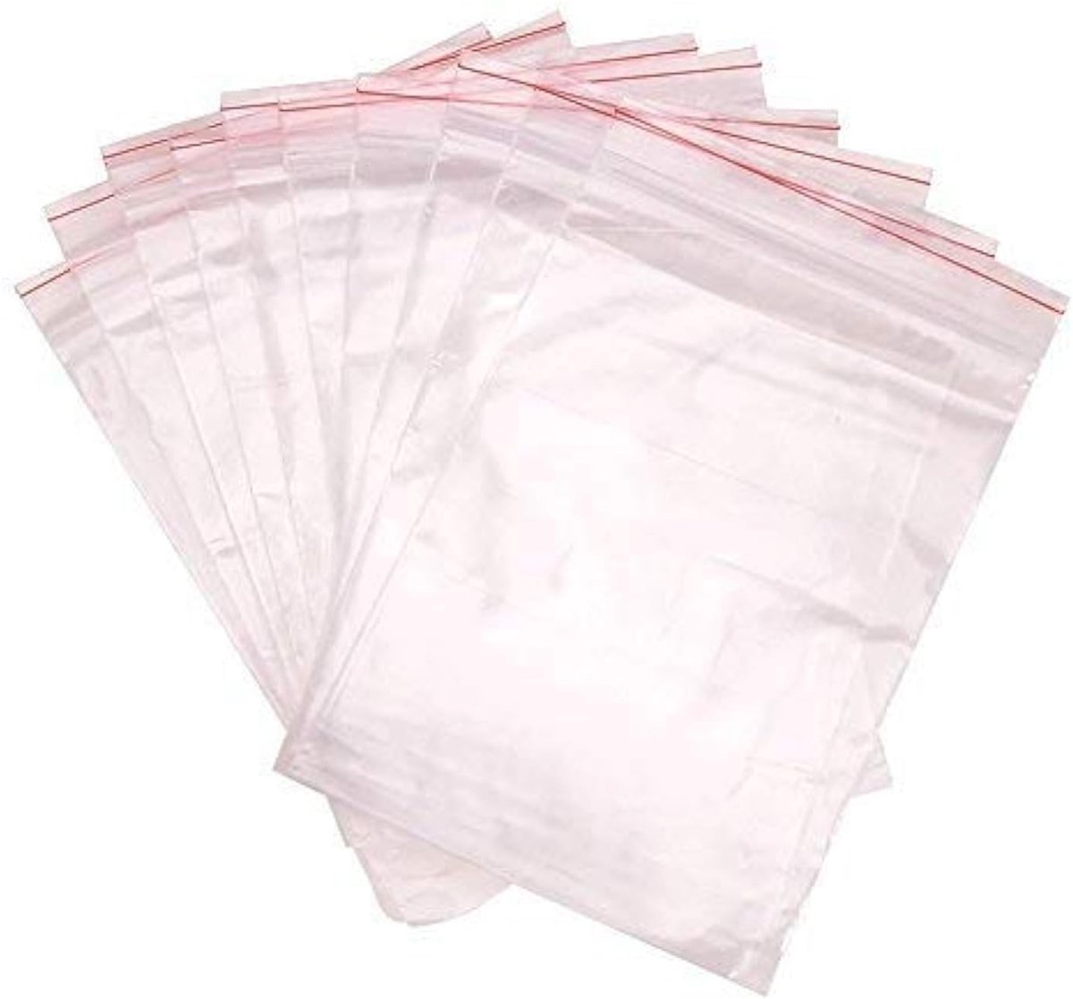 Dailygoods - Dailygoody cellofaan zakken - Zipper bags voor kleine items - 500 stuks - 12x8cm - Draagbaar en duurzaam - Voor huis en gebruik