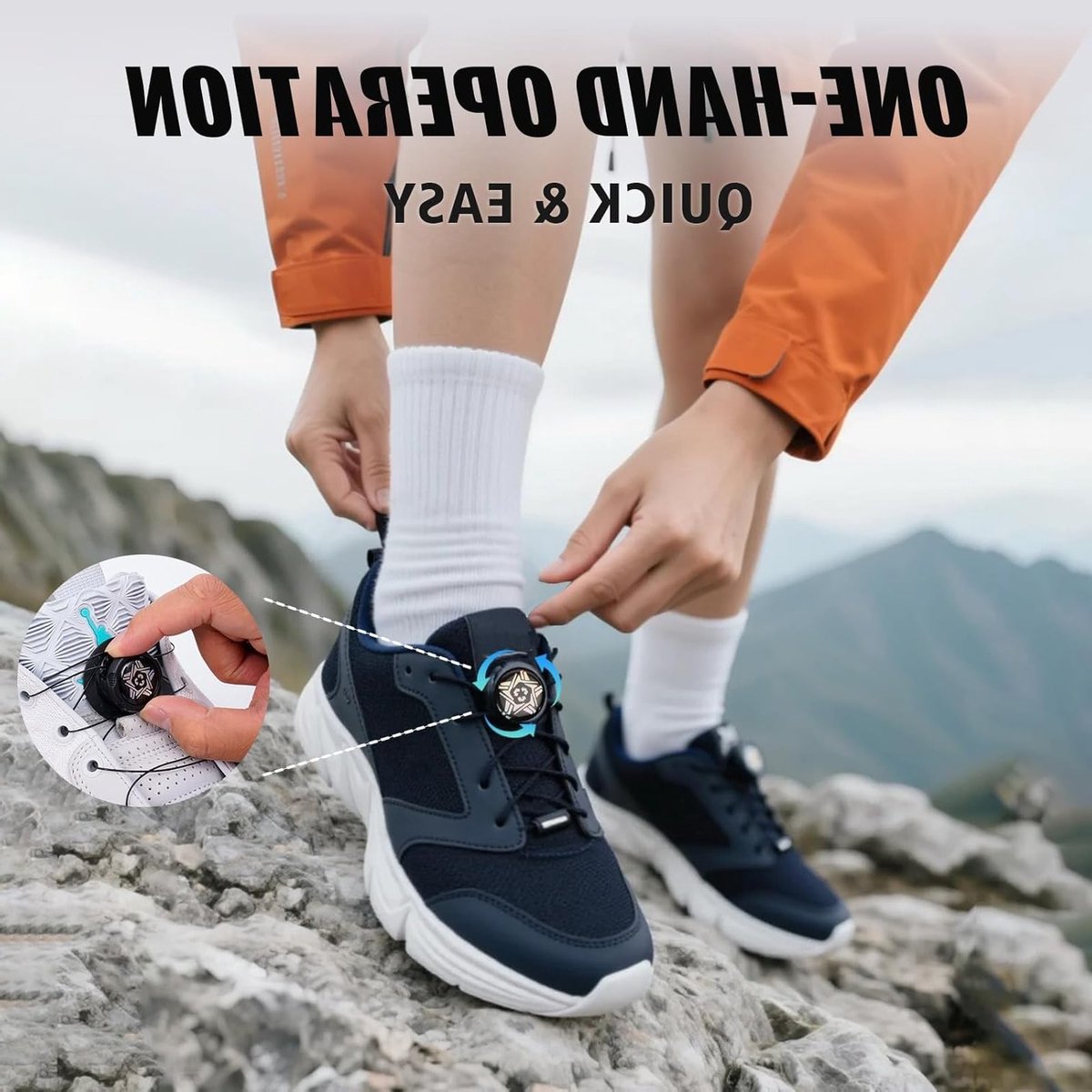 Automatische Snelveters voor Sport- en Werkschoenen, Verstelbare Sluiting, Eenvoudige Installatie, Ideaal voor Activiteiten en Comfort