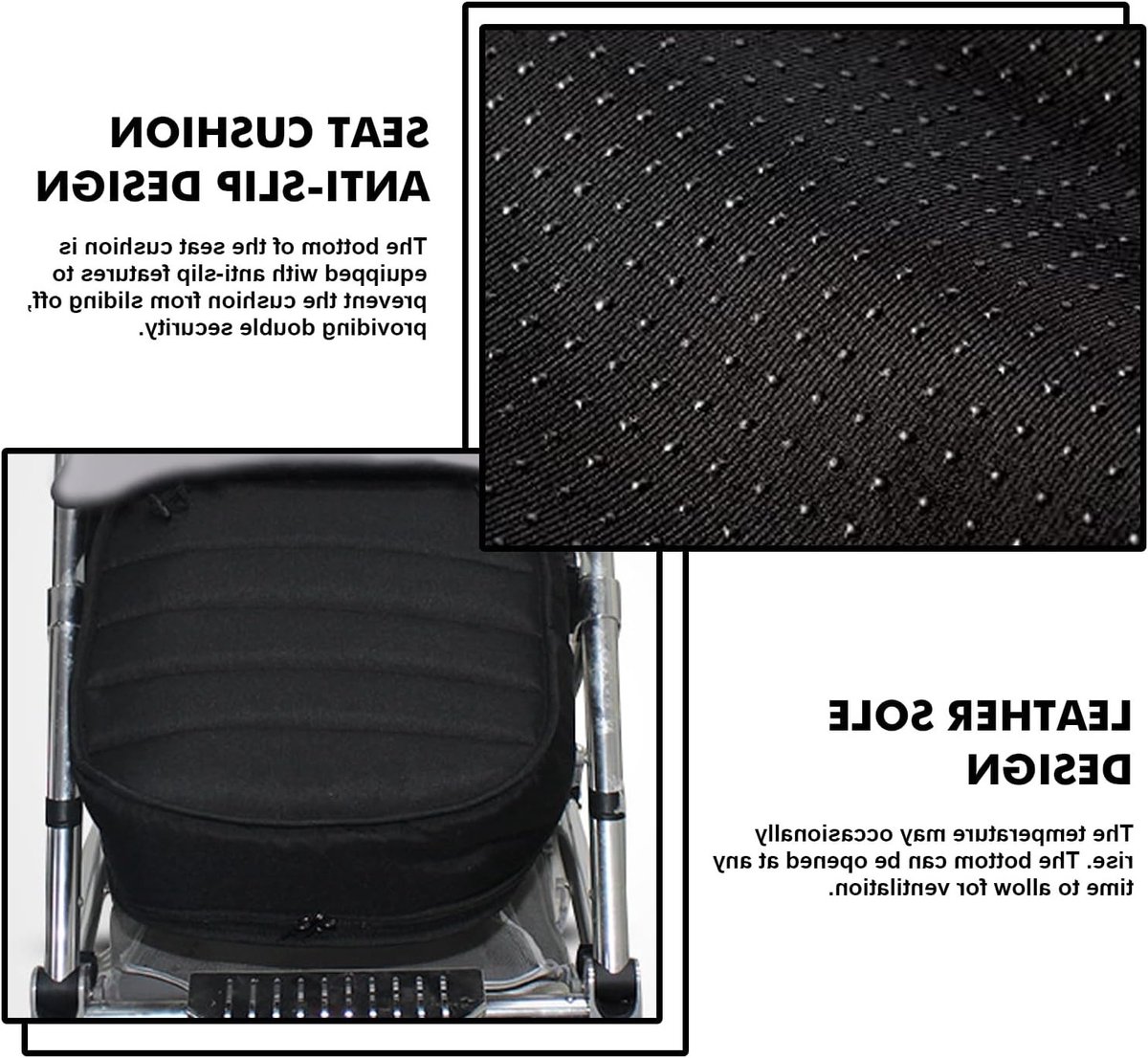 Waterdichte Voetenzak voor Buggy, Verwijderbare Voetenzak met Rits, Antislip Winter Voetenzak voor Baby, Geschikt voor Alle Buggy's en Kinderwagens - Zwart – foto 3