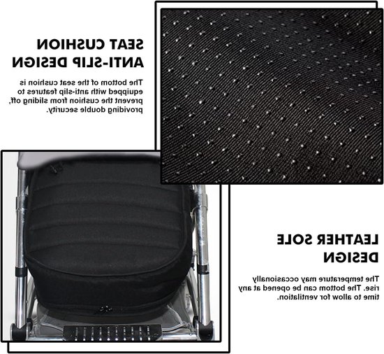 Waterdichte Voetenzak voor Buggy, Verwijderbare Voetenzak met Rits, Antislip Winter Voetenzak voor Baby, Geschikt voor Alle Buggy's en Kinderwagens - Zwart — afbeelding 3