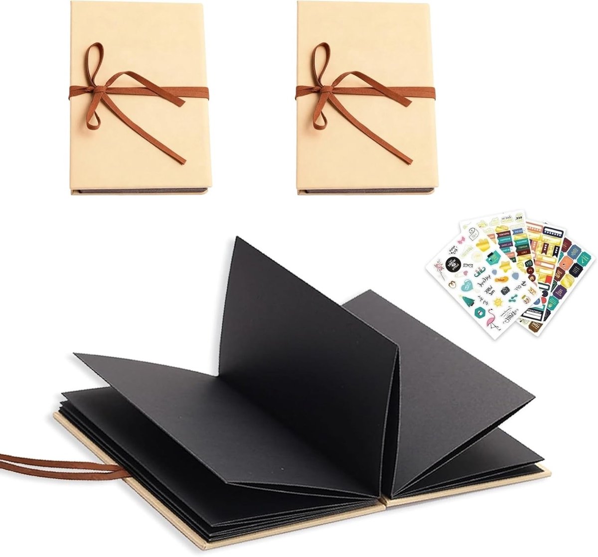 Creatief DIY Fotoalbum, Mini Scrapbook voor Herinneringen, Leporello Foto Boek voor Afstudeer- of Jubileumcadeau (34 Pagina's, 11,5 x 18 cm)