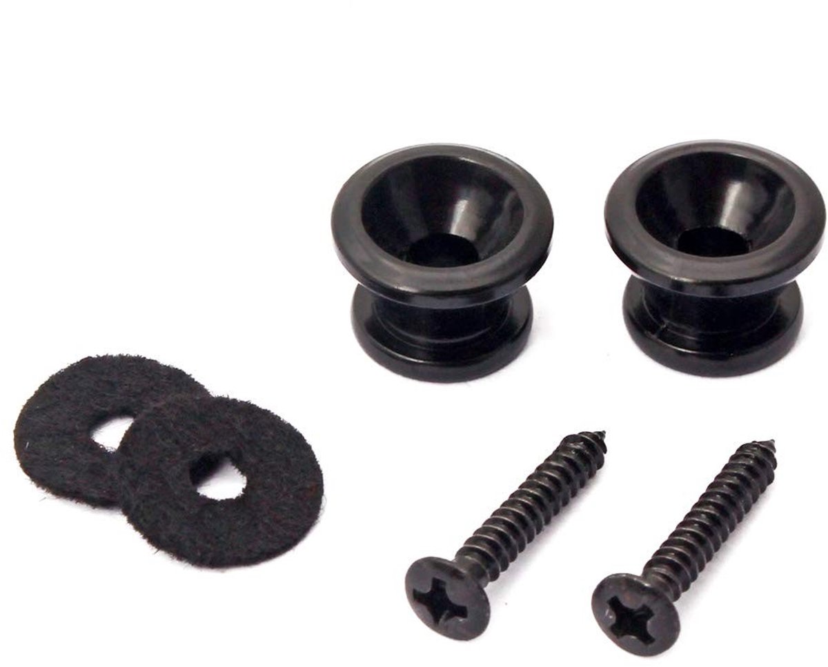 Dailygoody - Gitaarriemknoppen - Straplocks - Eenvoudig te installeren - Zwart - Ideaal voor gitaristen - Geschikt voor alle gitaren - 1*1*1cm