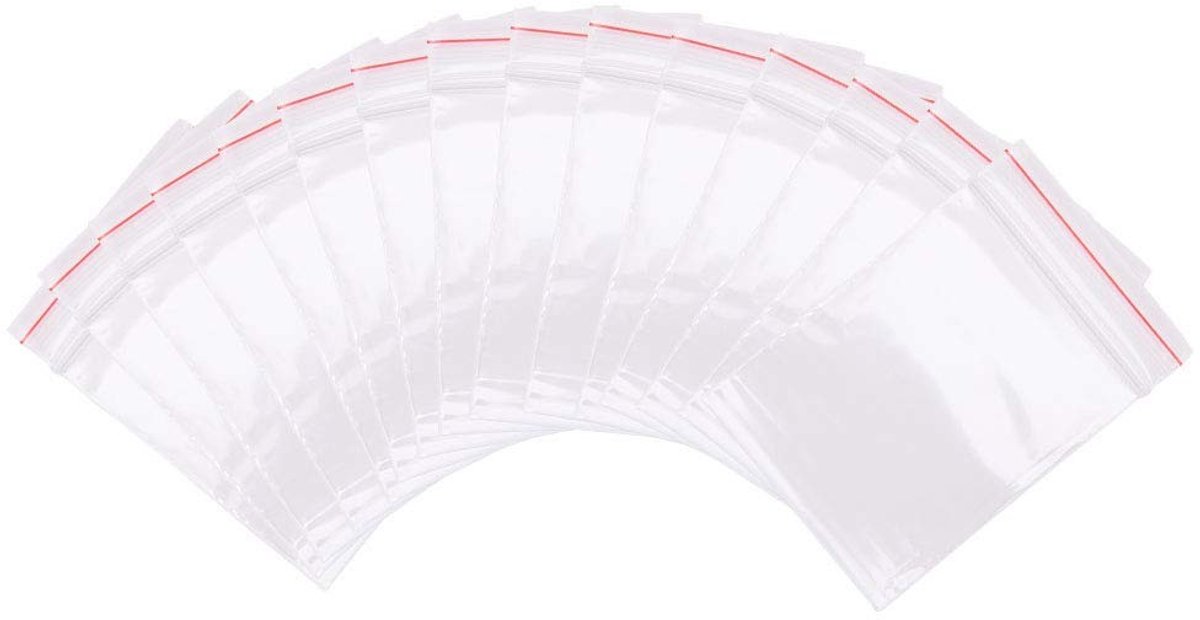 Dailygoody - Transparante Plastic Zakken - Ritsluiting - 500 Stuks - 8x12 cm - Kunststof - Ideaal voor Opbergen - Helder