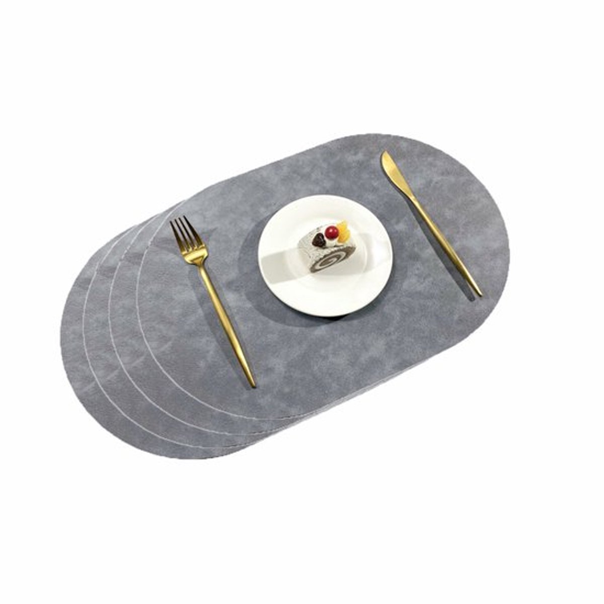 Tafelset-Waterafstotend-Hittebestendig-Dubbelzijdig-Placemat-Sterrenhemel-Grijs