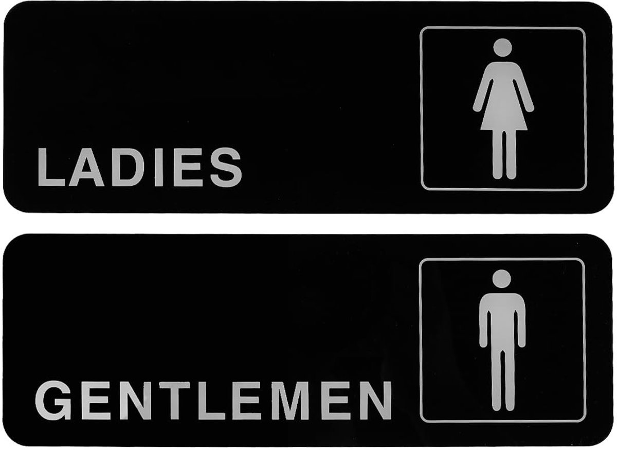 Dailygoods - Dailygoody - Toiletborden Mannen en Vrouwen - Zelfklevende Toiletdeurborden - Duidelijke Navigatie - 230 x 80 mm - Praktisch en Duurzaam - Geschikt vo...