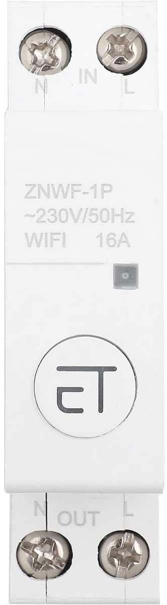Dailygoods - Dailygoody - WIFI-stroomonderbreker - Slimme schakelaar - Geschikt voor distributiekast - 16A - IP20 - Veilig en betrouwbaar - Voor thuisgebruik