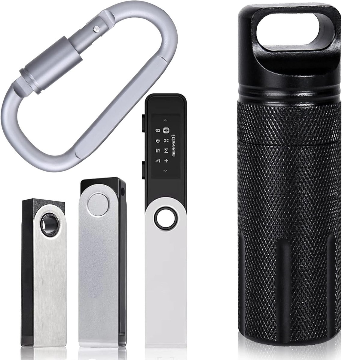 Beschermhoes voor Ledger Nano X en S Plus Hardware Wallet - Zwart, Ideaal voor Veiligheid en Draagbaarheid