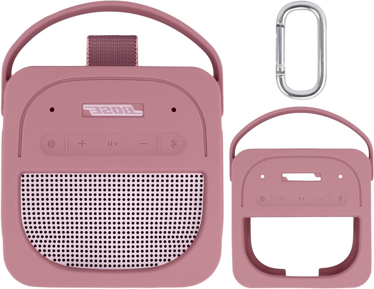 Draagbare Bluetooth speaker beschermhoes voor Bose SoundLink Micro - Silicone, Roze, Reisvriendelijk, 2e generatie