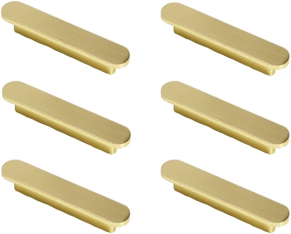 Zes Gouden Keukenlade- en Deurgrepen van 96mm - Stijlvolle Handgrepen voor Keuken- en Badk