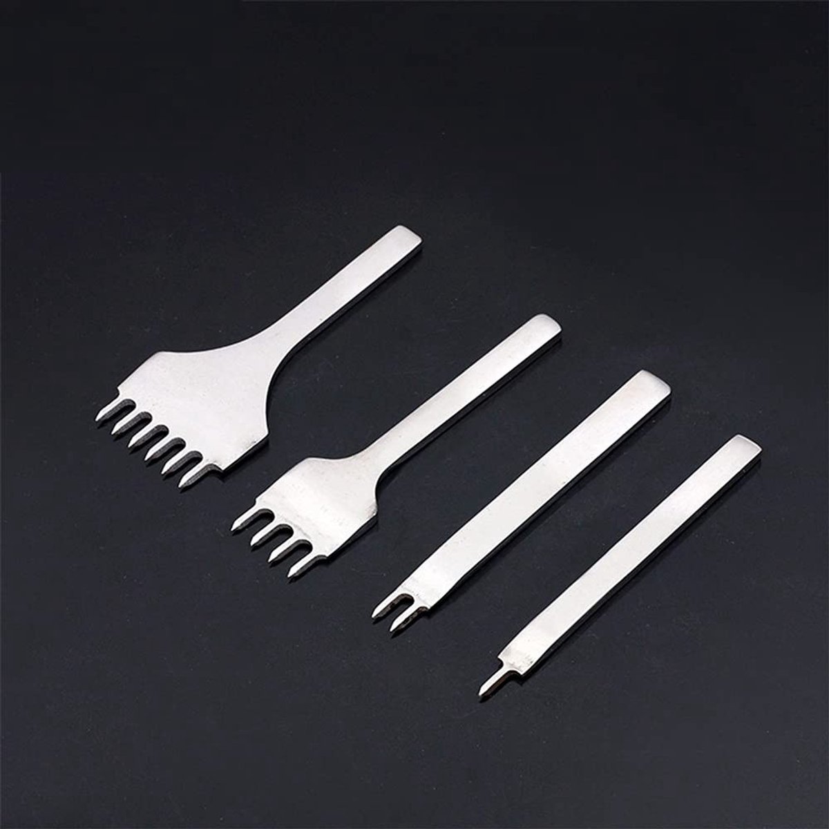 Dailygoods - Dailygoody - Lacing Stitching Chisel Set - 4mm Leerbewerking Gereedschap - Stevig en Duurzaam - Pronk met Precisie - Perfect voor Leerbewerking - Gesc...