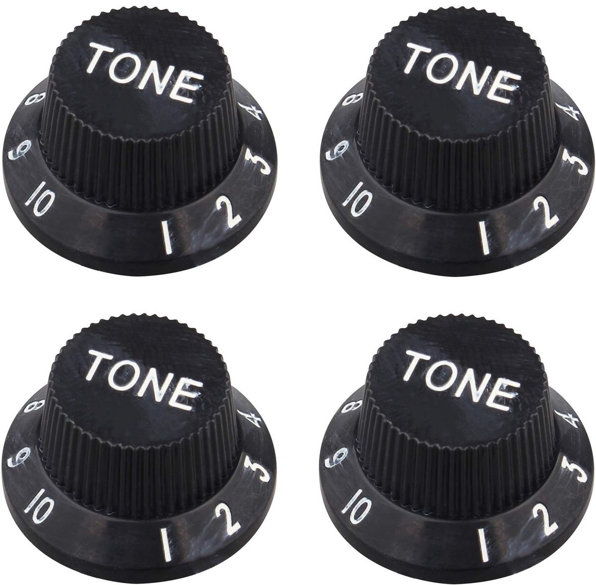 Dailygoods - Dailygoody - Elektrische Gitaar Knoppen - Vervangingsknoppen - Duurzaam en Lichtgewicht - Zwart - Potentiometer Caps - Geschikt voor Stratocaster en S