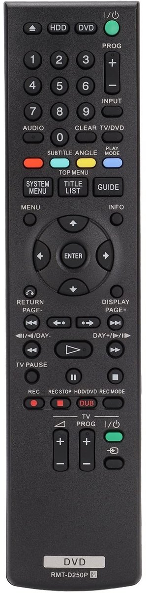Dailygoods - Dailygoody - Universele TV-afstandsbediening - Vervangend model - Slijtvast materiaal - Geschikt voor Sony - Direct gebruik met AA-batterijen