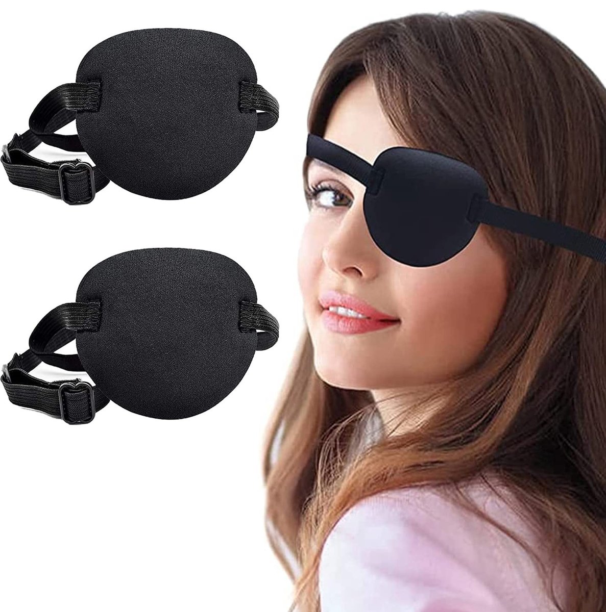 Dailygoods - 2 Stuks Verstelbare Oogmaskers voor Piratenlook