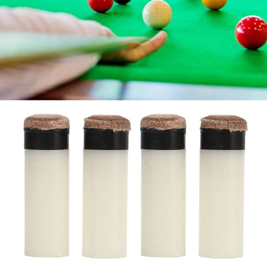 Dailygoods - Biljartkeu-tips - Universele Vervangingen - Eenvoudig in gebruik - Wit - PU-leer en Kunststof - Geschikt voor Biljart- en Snookerspellen — afbeelding 3