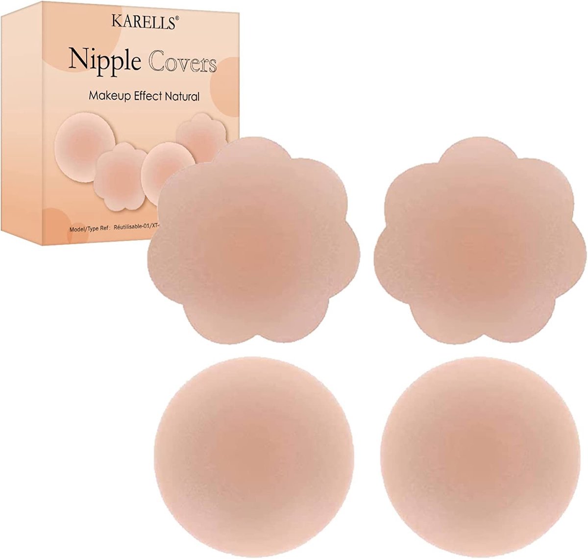Dailygoods - Dailygoody - Herbruikbaar tepelkussen - Onzichtbaar - Siliconen - Zelfklevend - Voor avondjurk - Comfortabel en discreet