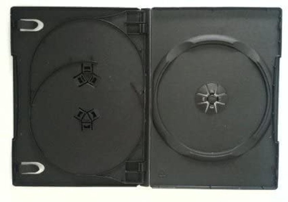 Dailygoods - Dailygoody - DVD Case - Ruimtebesparend - Duurzaam - 3 Disc - 5 Pack - Opbergoplossing - Compact - Zwart
