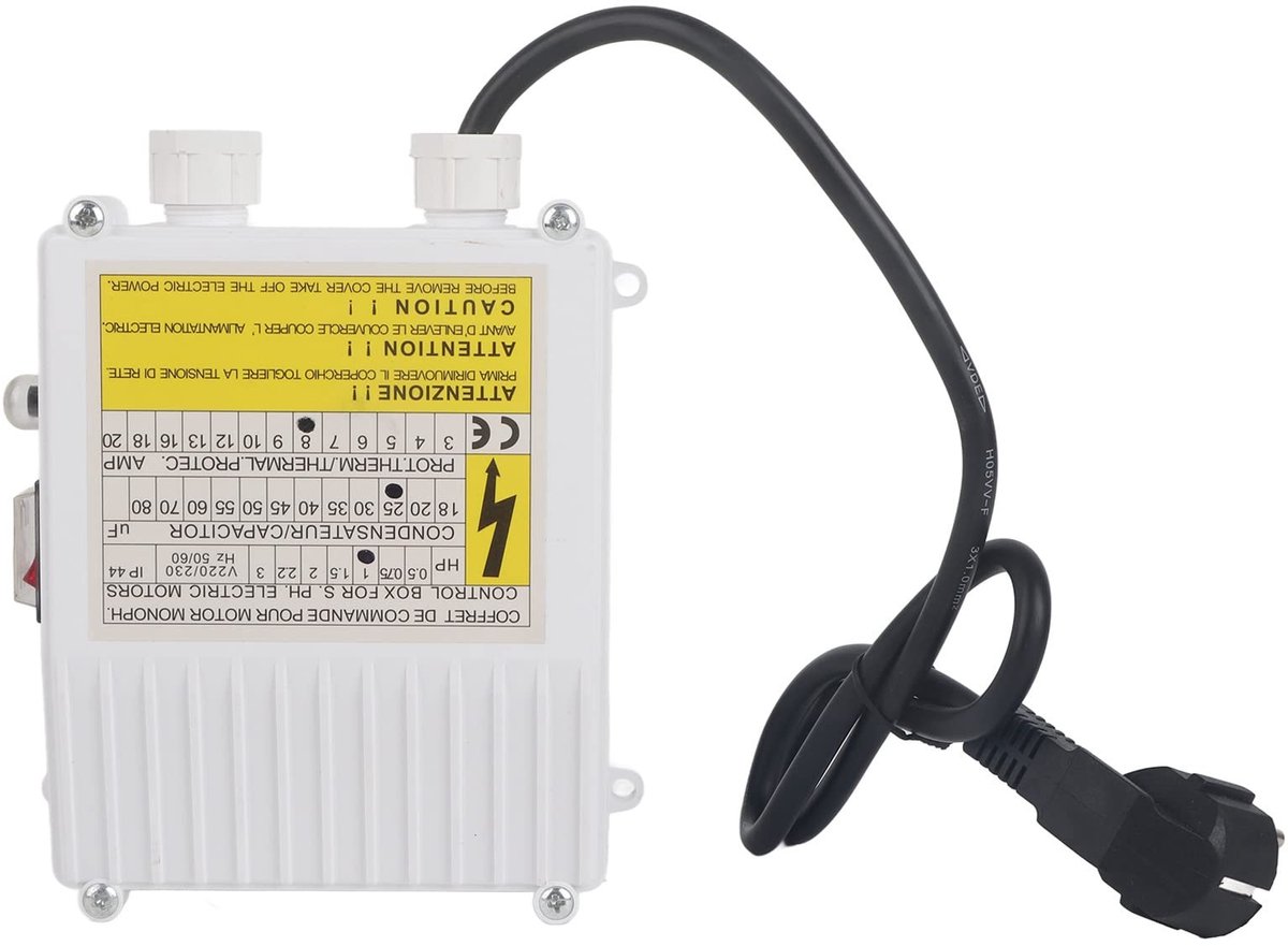 Dailygoods - Dailygoody - Pomp besturingsbox - Duurzaam en helder - 750 W - 220 V - Energiezuinig en efficiënt - Geschikt voor industrie - Model AXOCogu3hy4wvk-14