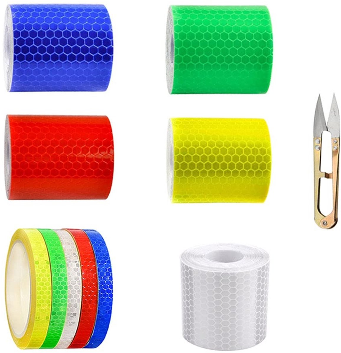 Dailygoods - 10 Rollen Reflecterende Tape voor Veiligheidswaarschuwing