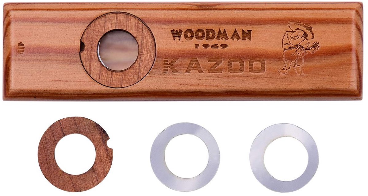 Dailygoods - Dailygoody - Houten kazoo - Muziekinstrument voor kinderen - Klassiek design - Houten harmonica - Geschikt voor beginners - Perfect voor ukelele en gi